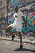 White AWA Matching Set – street style on model