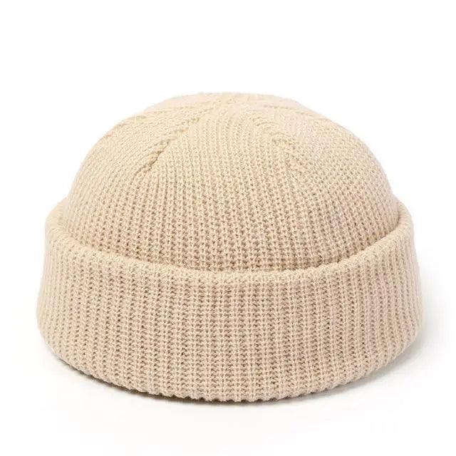 Knitted Hats For Women Men Beanie Hat Winter Stylish  Baggy Melon Cap Fisherman Beanies Hats For Men For Winter Unisex Solid Color Knitted Beanie Hat Warm Brimless Cuff  Sailor Cap