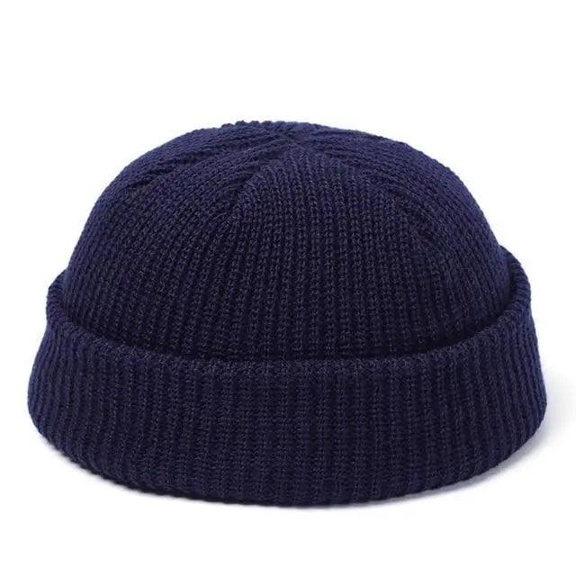 Knitted Hats For Women Men Beanie Hat Winter Stylish  Baggy Melon Cap Fisherman Beanies Hats For Men For Winter Unisex Solid Color Knitted Beanie Hat Warm Brimless Cuff  Sailor Cap