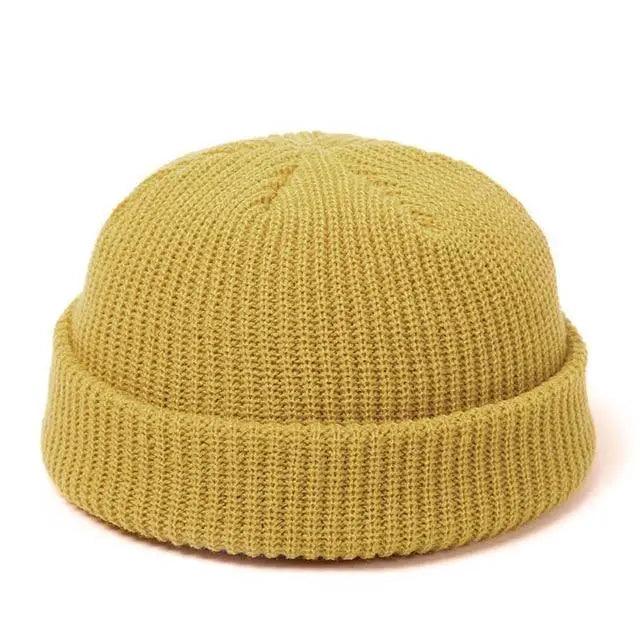 Knitted Hats For Women Men Beanie Hat Winter Stylish  Baggy Melon Cap Fisherman Beanies Hats For Men For Winter Unisex Solid Color Knitted Beanie Hat Warm Brimless Cuff  Sailor Cap