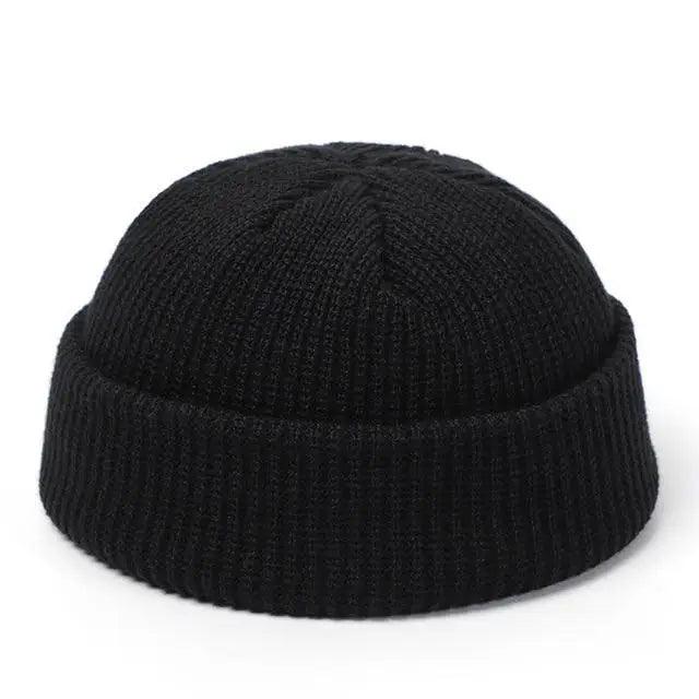 Knitted Hats For Women Men Beanie Hat Winter Stylish  Baggy Melon Cap Fisherman Beanies Hats For Men For Winter Unisex Solid Color Knitted Beanie Hat Warm Brimless Cuff  Sailor Cap