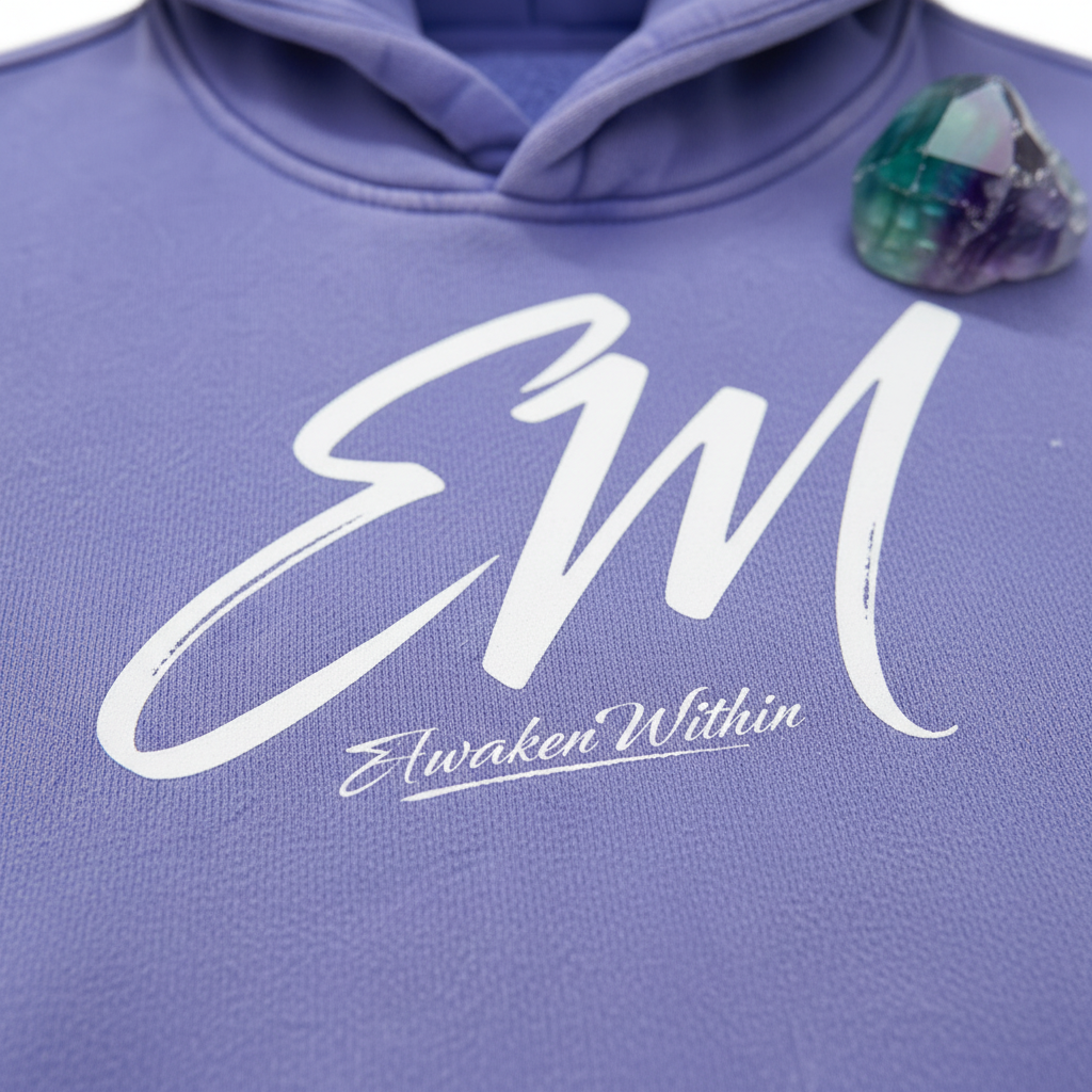 Lavender hoodie logo macro