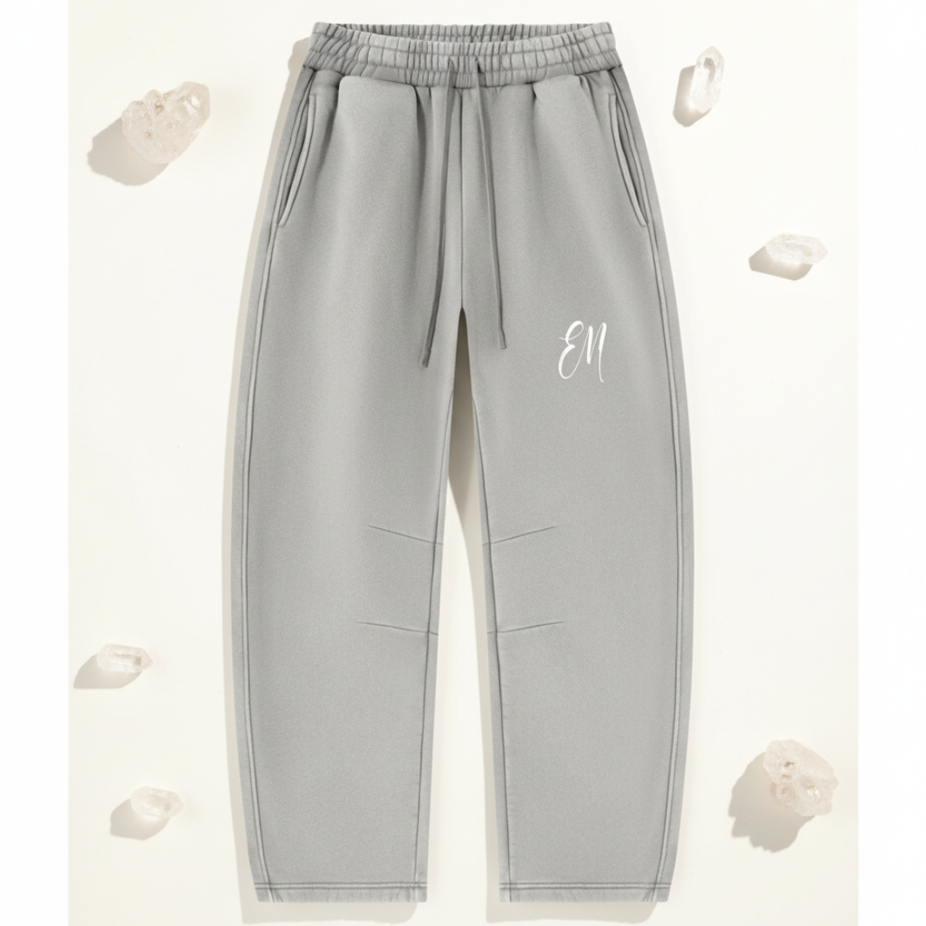 Light crystal flat-lay joggers