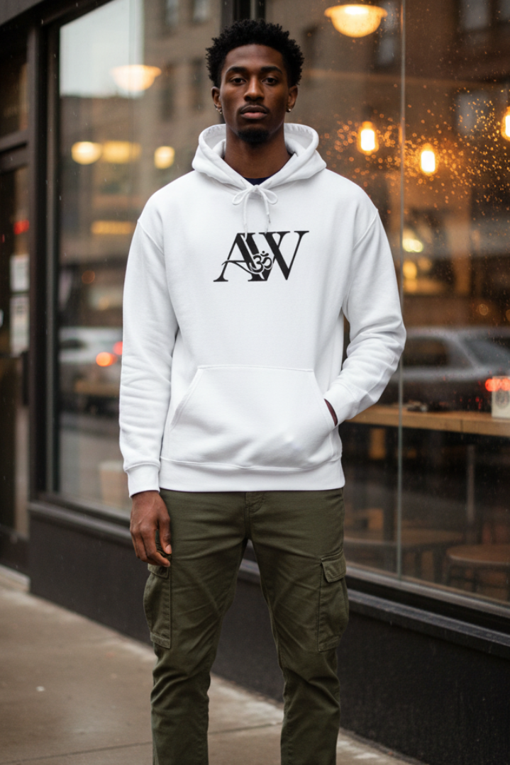 Male model, rainy cafe setting