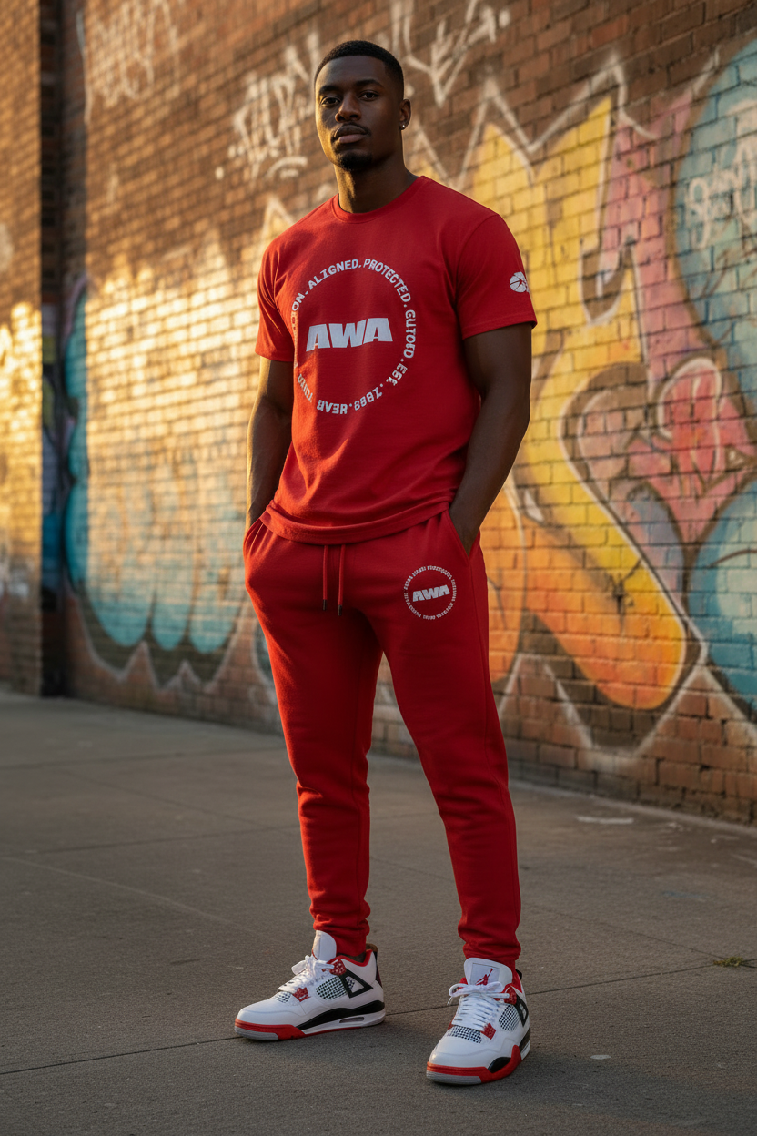 Street - African-American Male - Fire Red J4s