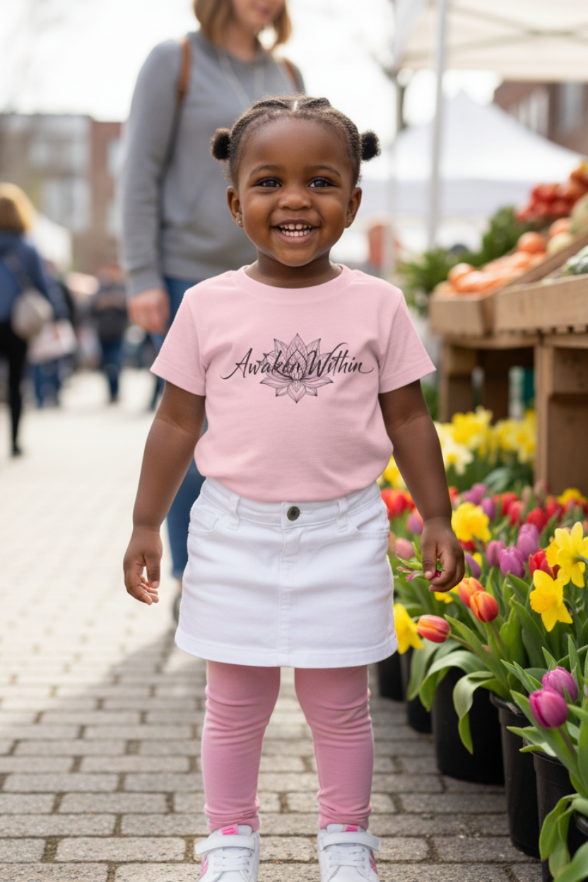 Toddler girl model, farmers market