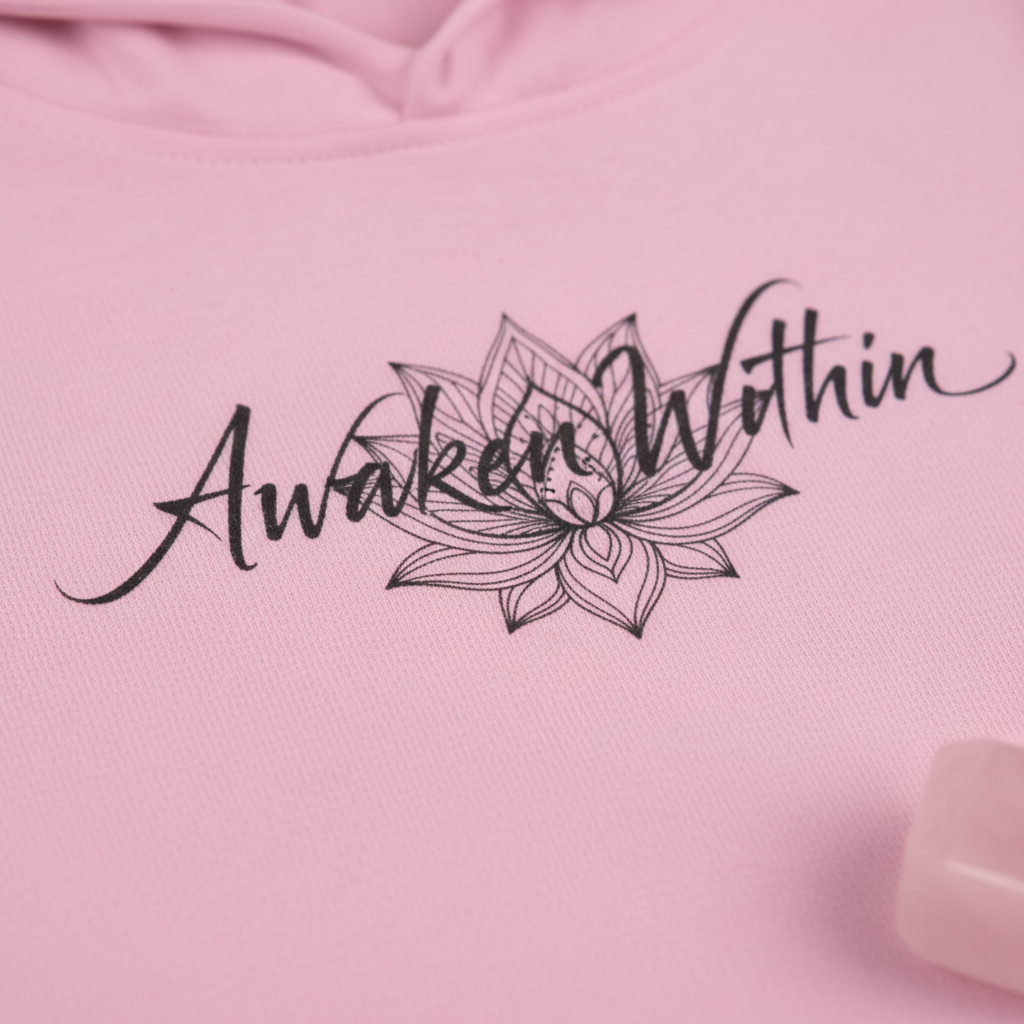 Toddler hoodie logo close-up