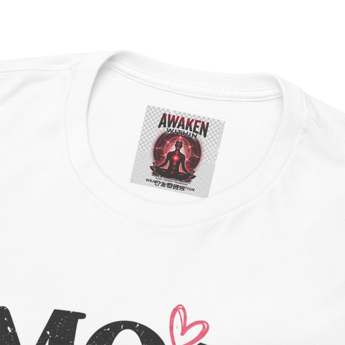 Unisex Heavy Cotton Tee- Mom Fueled by Caffeine Chaos & Unconditional Love